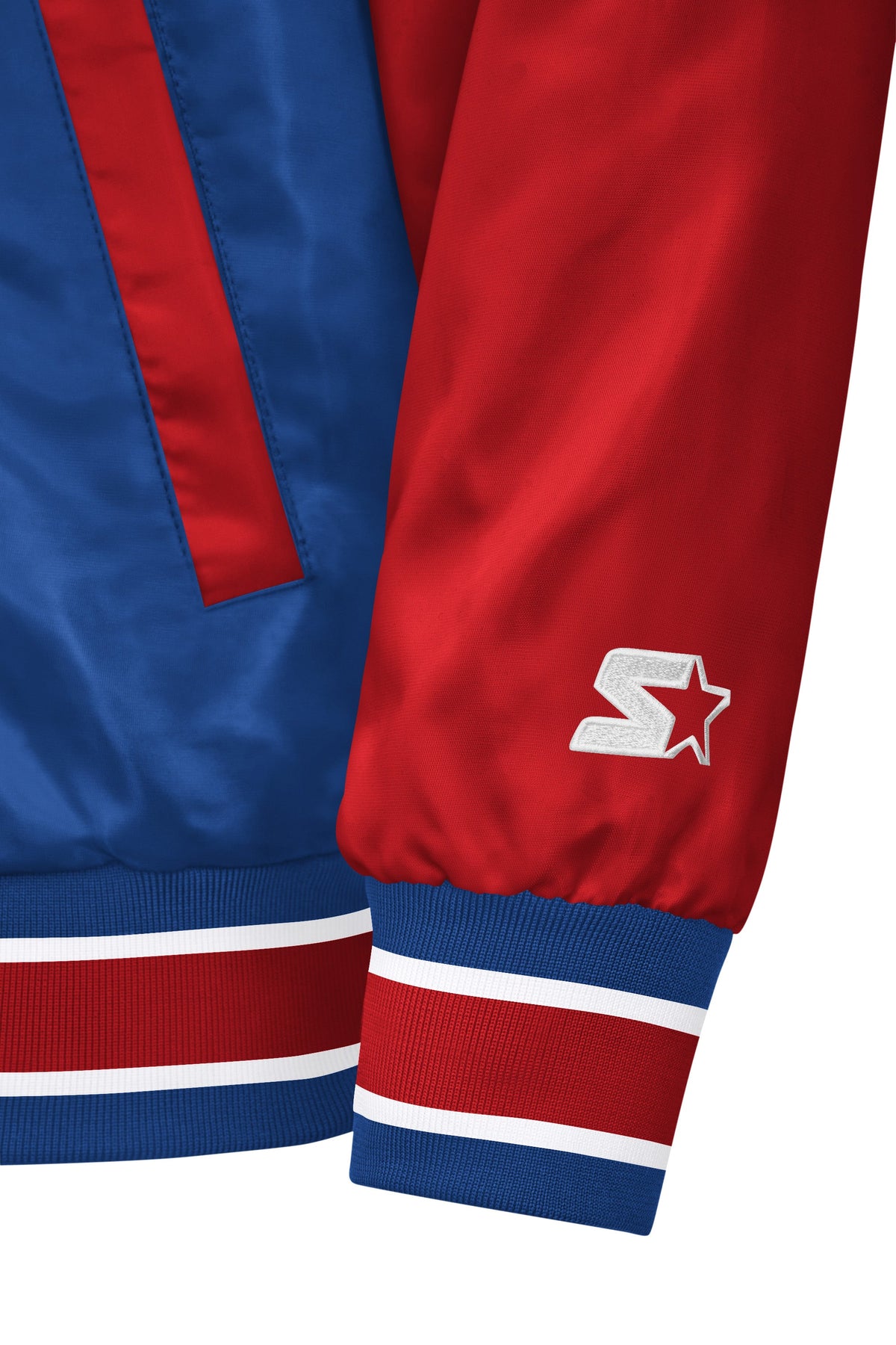MENS DETROIT PISTONS SATIN VARSITY JACKET - Starter