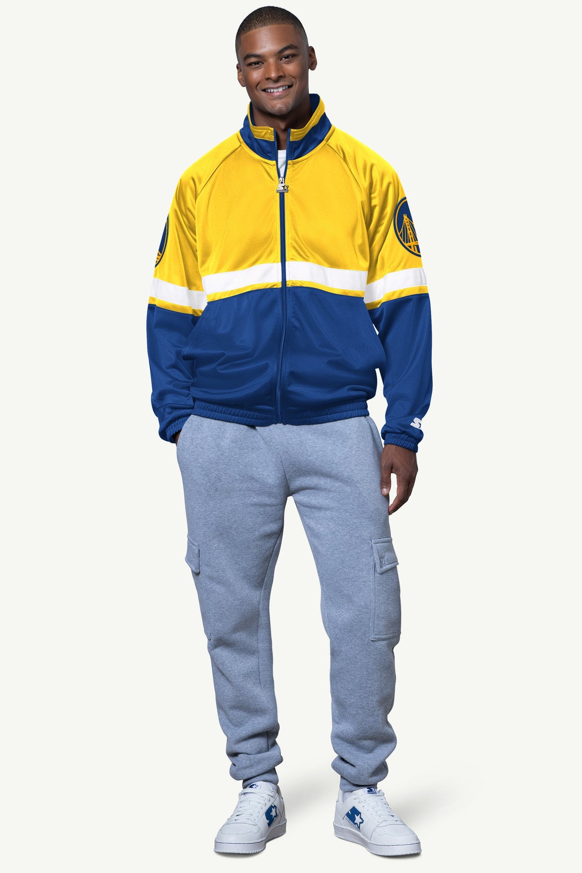 MENS GOLDEN STATE WARRIORS VETERAN TRACK JACKET - Starter