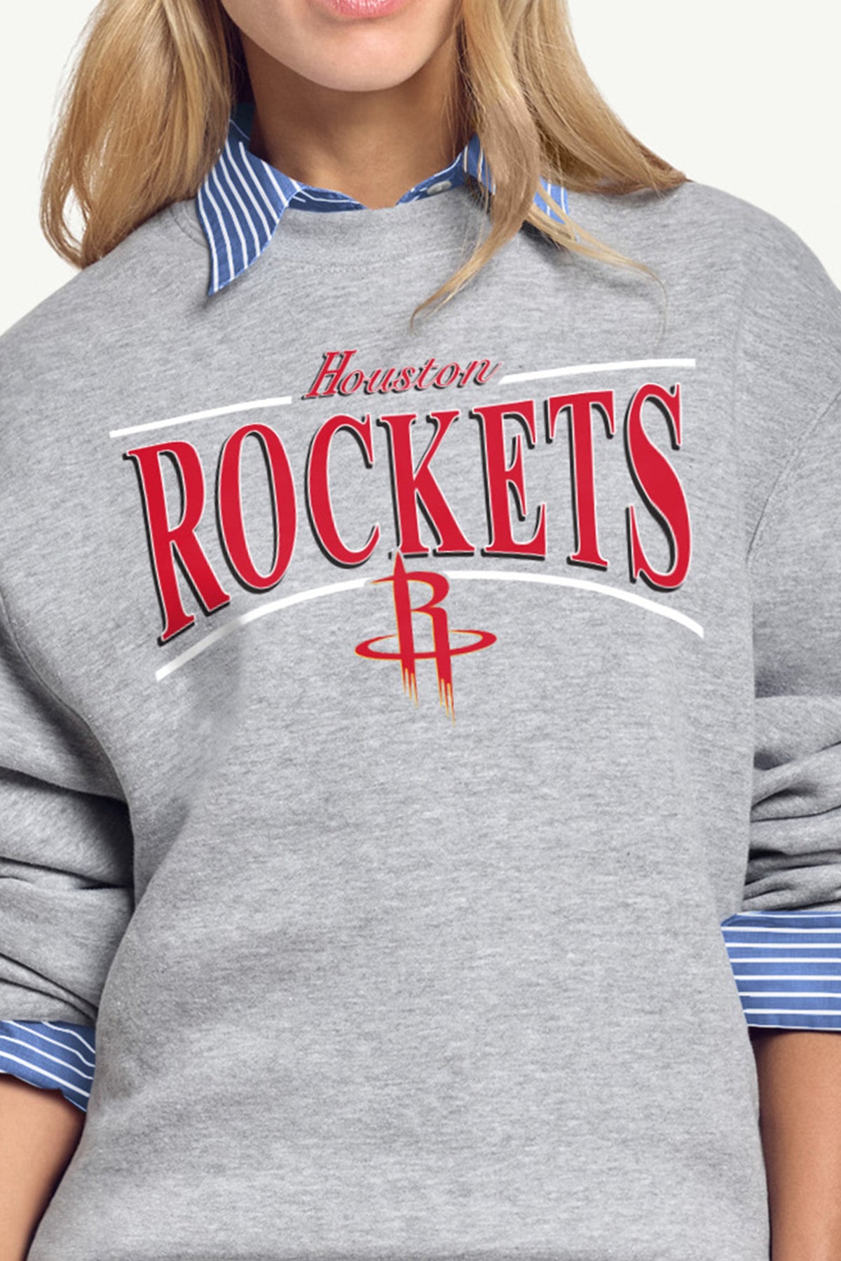 WOMENS HOUSTON ROCKETS ARCH SWEATSHIRT - Grey