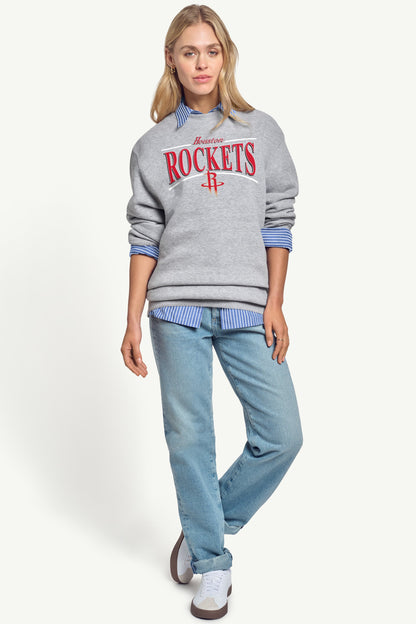 WOMENS HOUSTON ROCKETS ARCH SWEATSHIRT - Grey