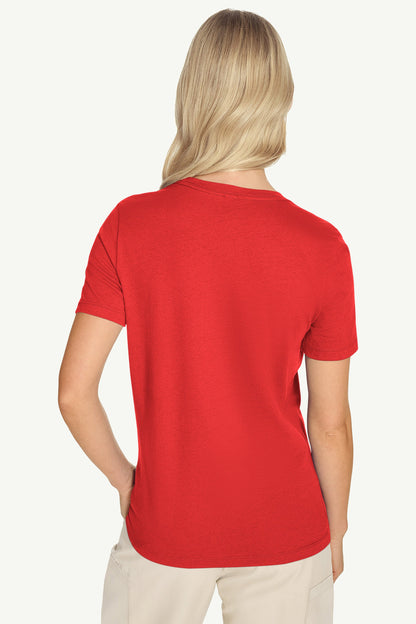 WOMENS HOUSTON ROCKETS 3-POINT LEGACY T SHIRT - Red