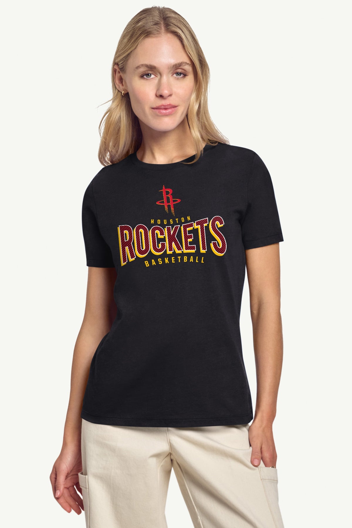 WOMENS HOUSTON ROCKETS UNDER THE ARCH T SHIRT - Black