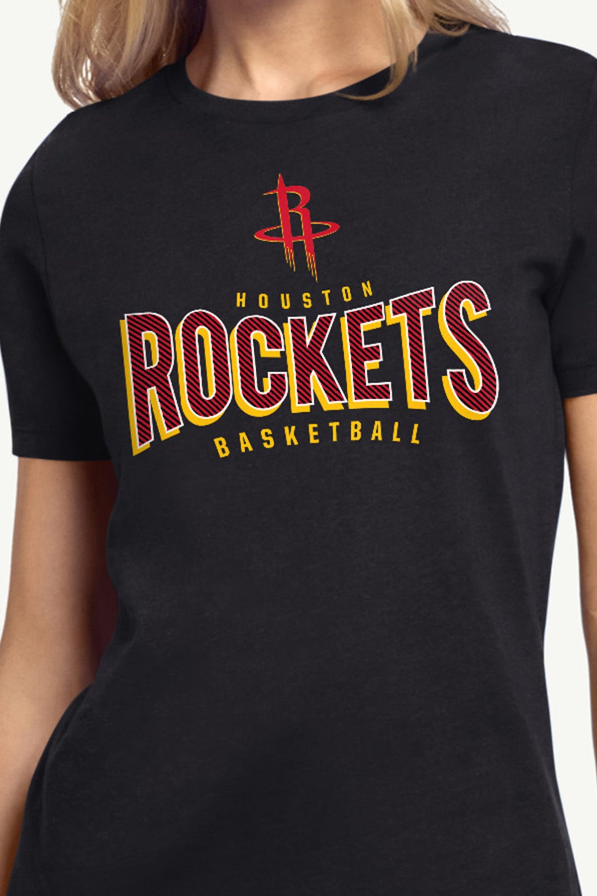 WOMENS HOUSTON ROCKETS UNDER THE ARCH T SHIRT - Black