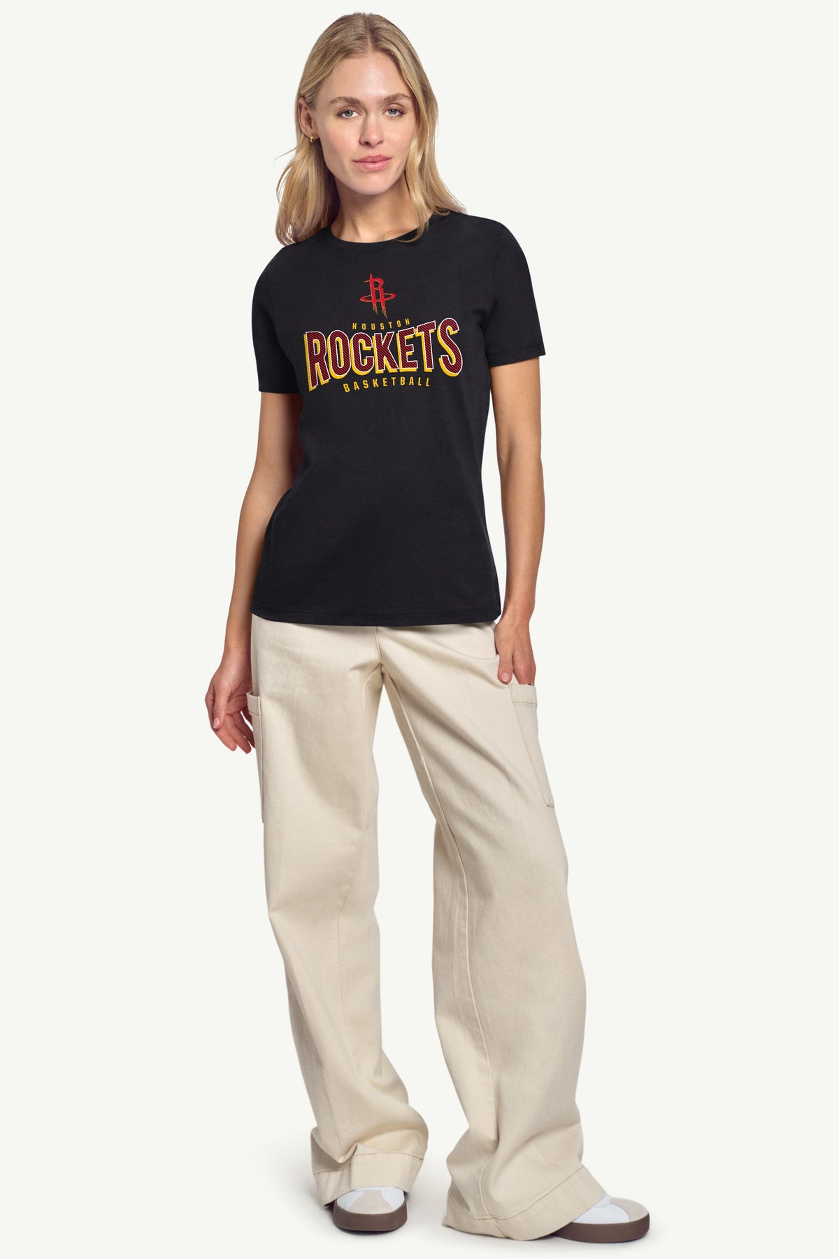 WOMENS HOUSTON ROCKETS UNDER THE ARCH T SHIRT - Black