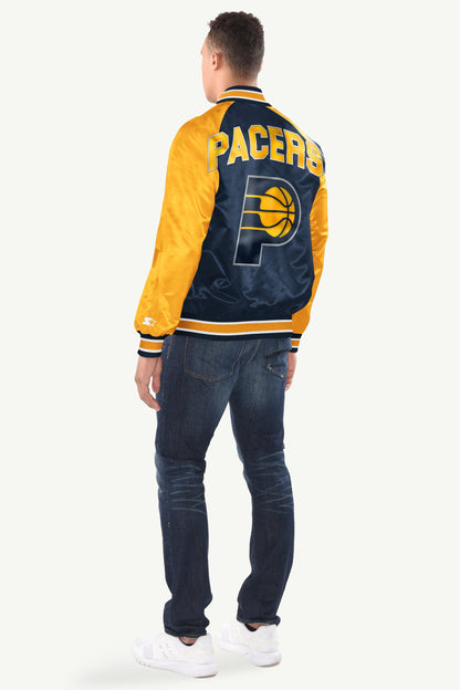 MENS INDIANA PACERS INDUCTEE SATIN VARSITY JACKET - Multi