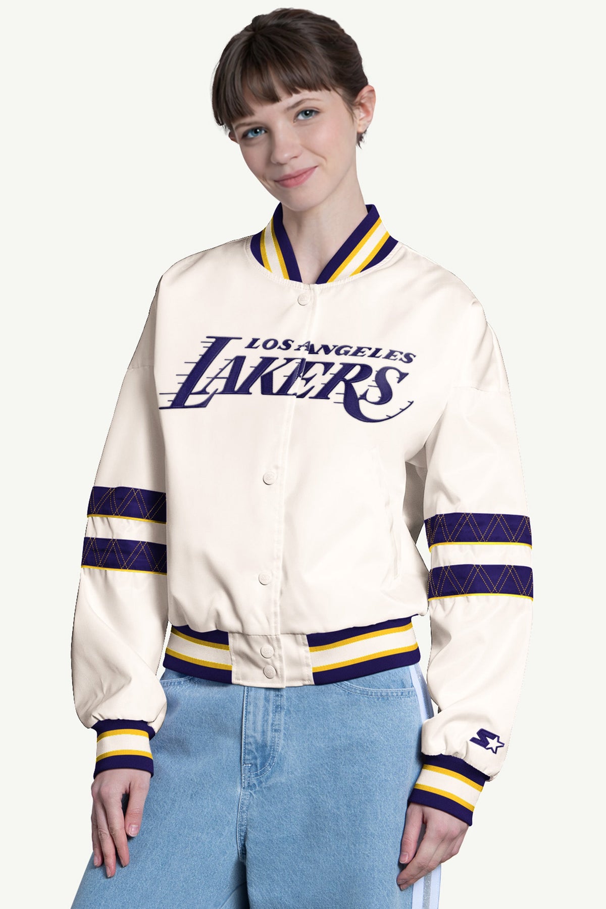 WOMENS LA LAKERS INTERCEPTION VARSITY JACKET - Multi