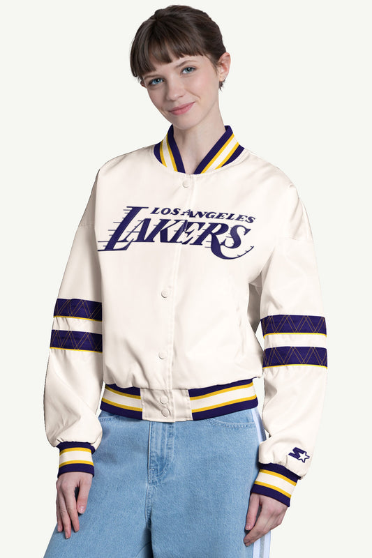WOMENS LA LAKERS INTERCEPTION VARSITY JACKET - Multi