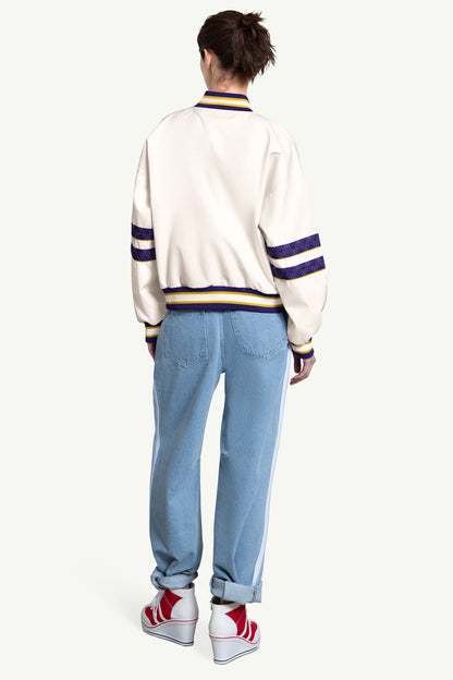 WOMENS LA LAKERS INTERCEPTION VARSITY JACKET - Multi