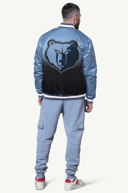 MENS MEMPHIS GRIZZLIES PASS RUSH SATIN VARSITY JACKET - Starter