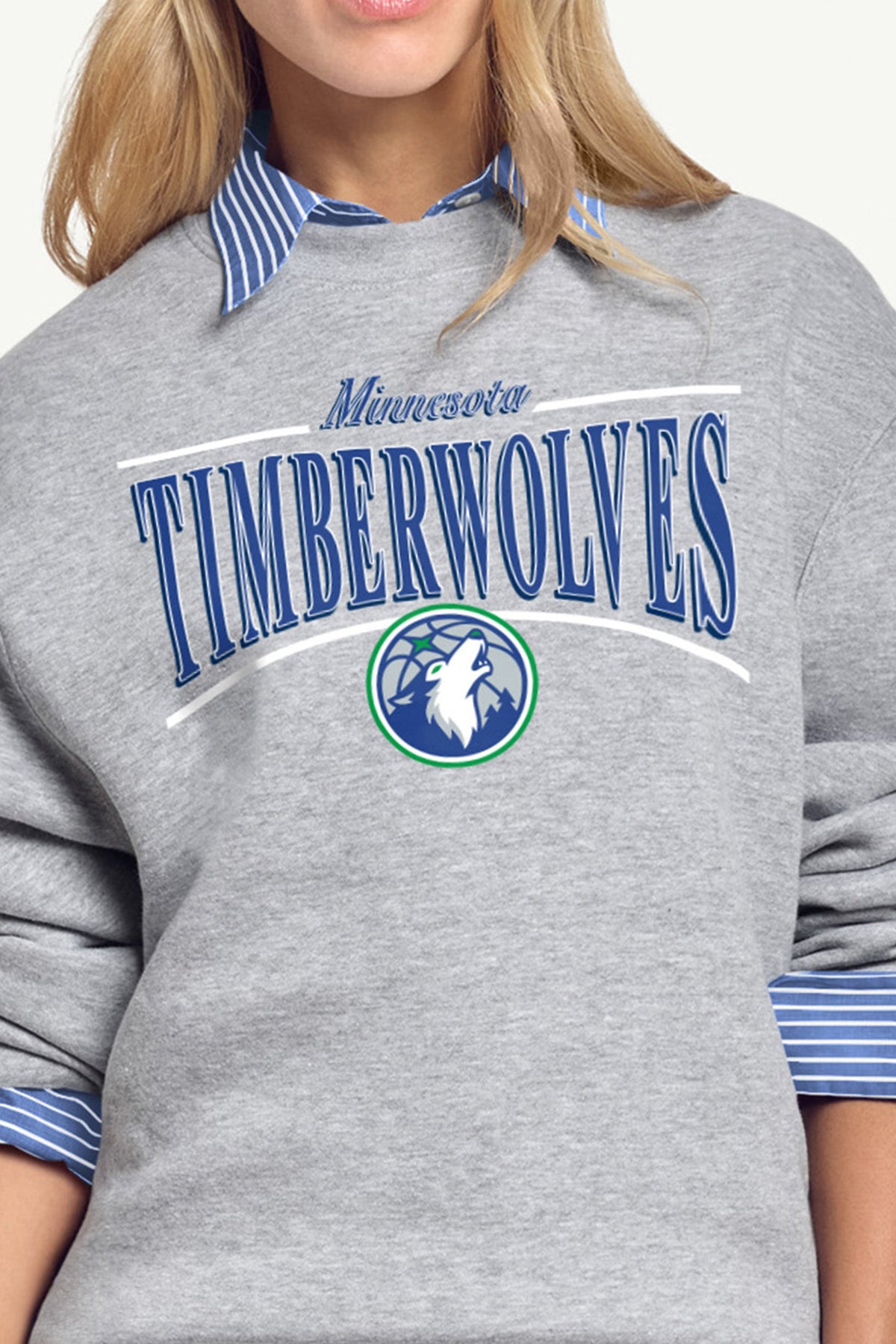 WOMENS MINNESOTA TIMBERWOLVES ARCH SWEATSHIRT - Grey
