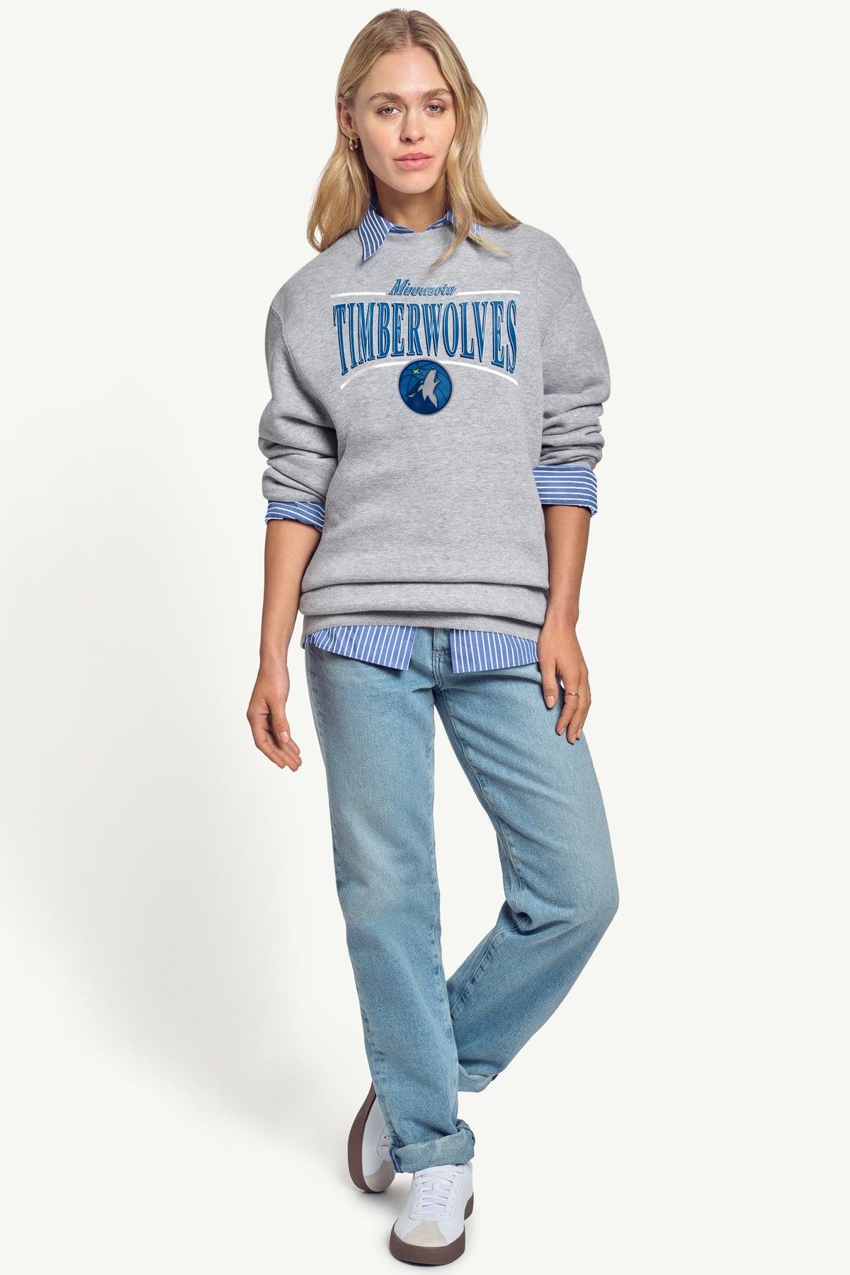 WOMENS MINNESOTA TIMBERWOLVES ARCH SWEATSHIRT - Grey