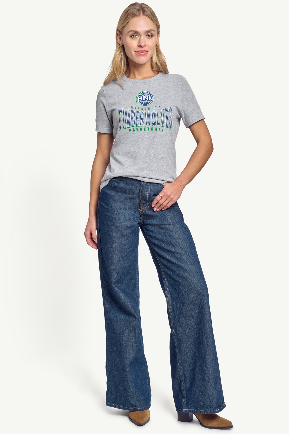 WOMENS MINNESOTA TIMBERWOLVES UNDER THE ARCH T SHIRT - Grey