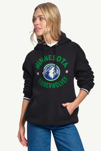 WOMENS MINNESOTA TIMBERWOLVES FOUNDING SEASON HOODIE - Black