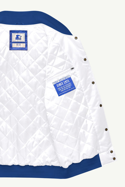 MENS NEW YORK KNICKS TRIPLE OPTION SATIN VARSITY JACKET - Starter