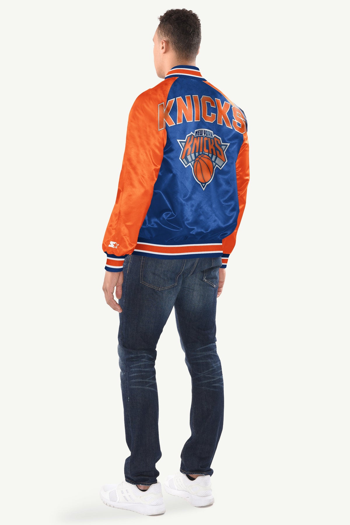 MENS NEW YORK KNICKS INDUCTEE SATIN VARSITY JACKET - Multi