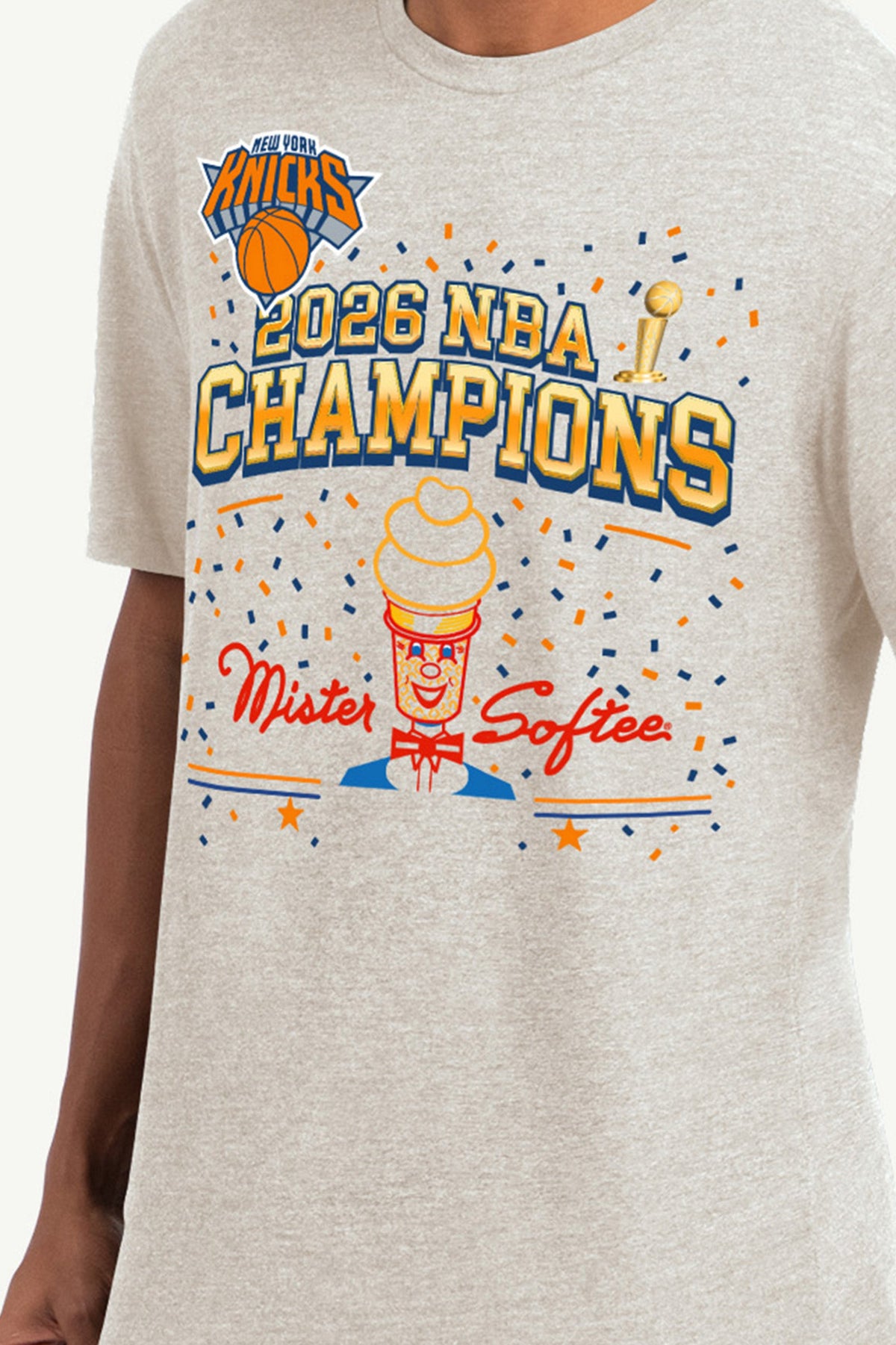 MENS NEW YORK KNICKS X MISTER SOFTEE CHAMPIONS T SHIRT - Multi