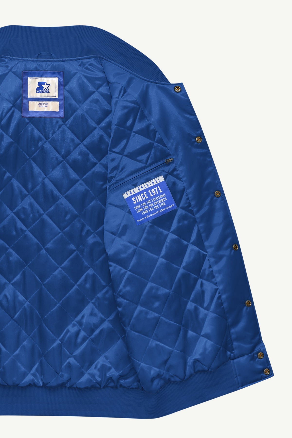 MENS NEW YORK KNICKS TRIPLE OPTION SATIN VARSITY JACKET - Starter