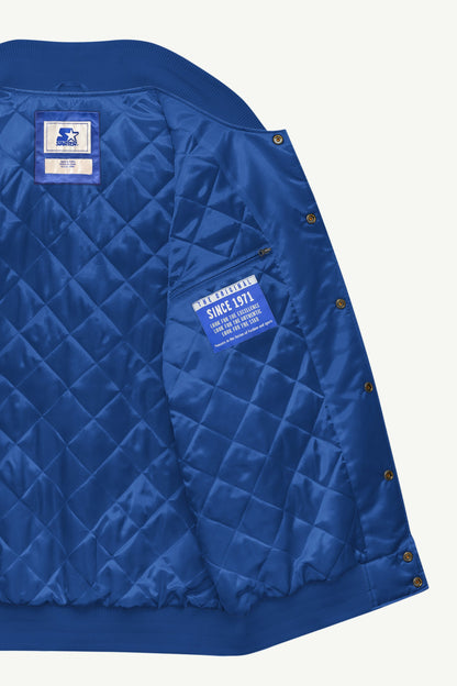 MENS NEW YORK KNICKS TRIPLE OPTION SATIN VARSITY JACKET - Starter