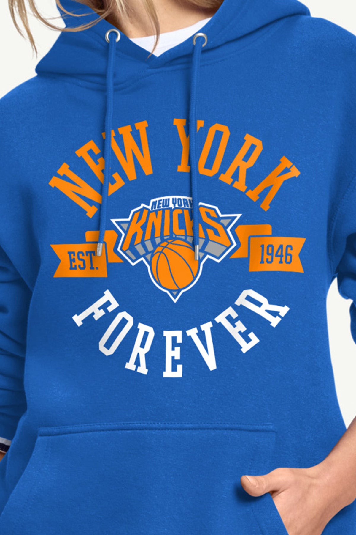 WOMENS NEW YORK KNICKS FOREVER HOODIE - Royal