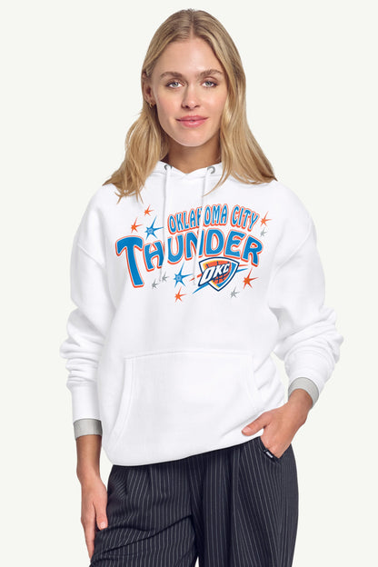 WOMENS OKLAHOMA CITY THUNDER FIREWORKS HOODIE - White