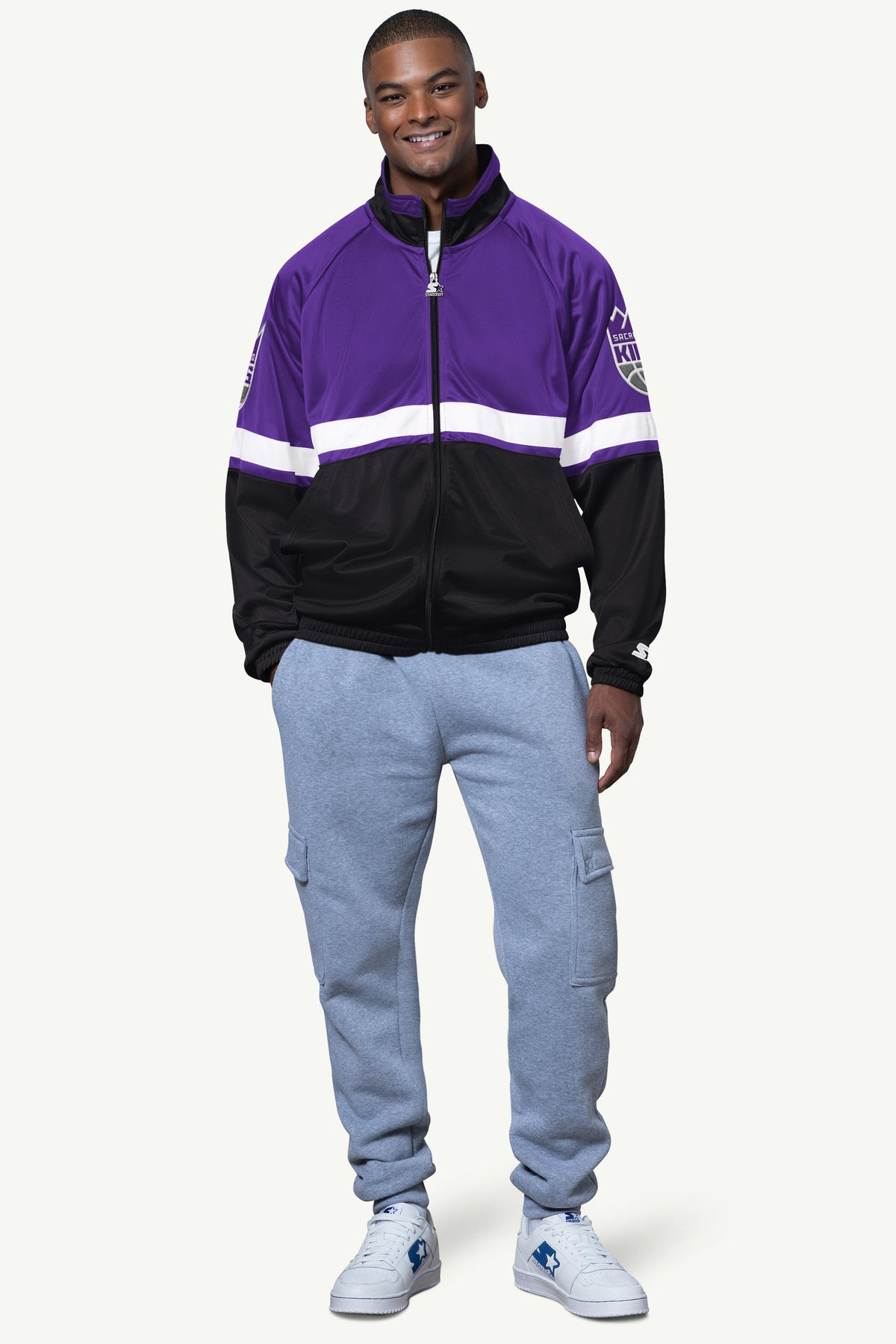 MENS SACRAMENTO KINGS VETERAN TRACK JACKET - Multi