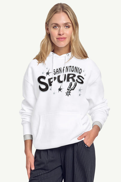 WOMENS SAN ANTONIO SPURS FIREWORKS HOODIE - White