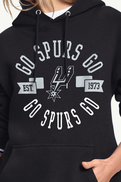 WOMENS SAN ANTONIO SPURS GO SPURS GO HOODIE - Black