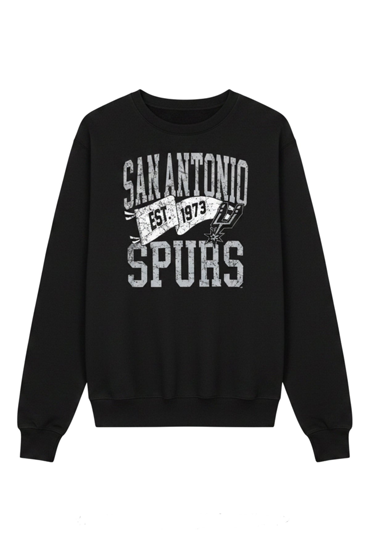 WOMENS SAN ANTONIO SPURS PENNANT SWEATSHIRT - Black