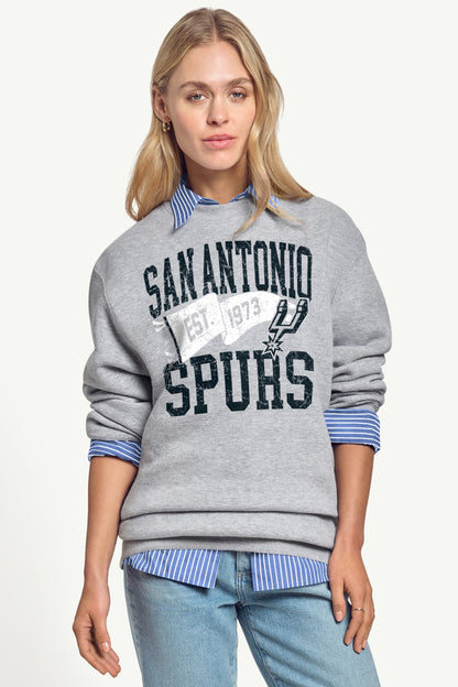WOMENS SAN ANTONIO SPURS PENNANT SWEATSHIRT - Grey