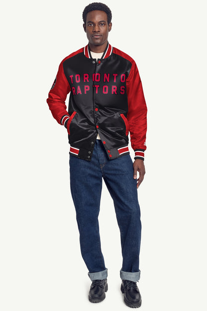 MENS TORONTO RAPTORS SATIN VARSITY JACKET - Starter