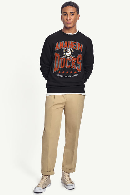 MENS ANAHEIM DUCKS CENTER SQUEEZE SWEATSHIRT - Black