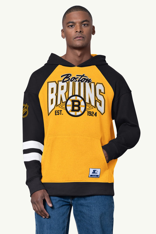 MENS BOSTON BRUINS INTERCEPTION COLORBLOCK HOODIE - Starter