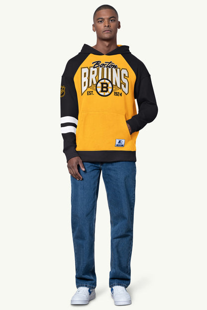 MENS BOSTON BRUINS INTERCEPTION COLORBLOCK HOODIE - Starter