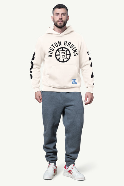 MENS BOSTON BRUINS HANDOFF FLEECE HOODIE - White
