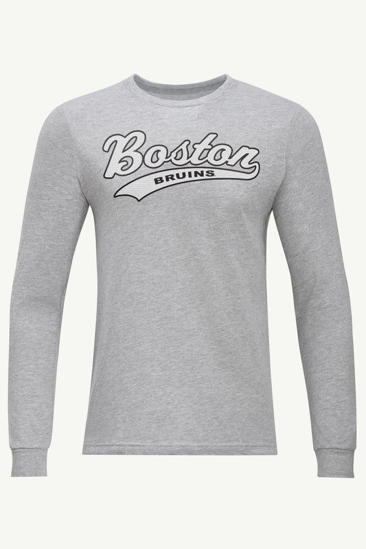 MENS BOSTON BRUINS TAILSWEEP LONG SLEEVE T SHIRT - Heather Grey