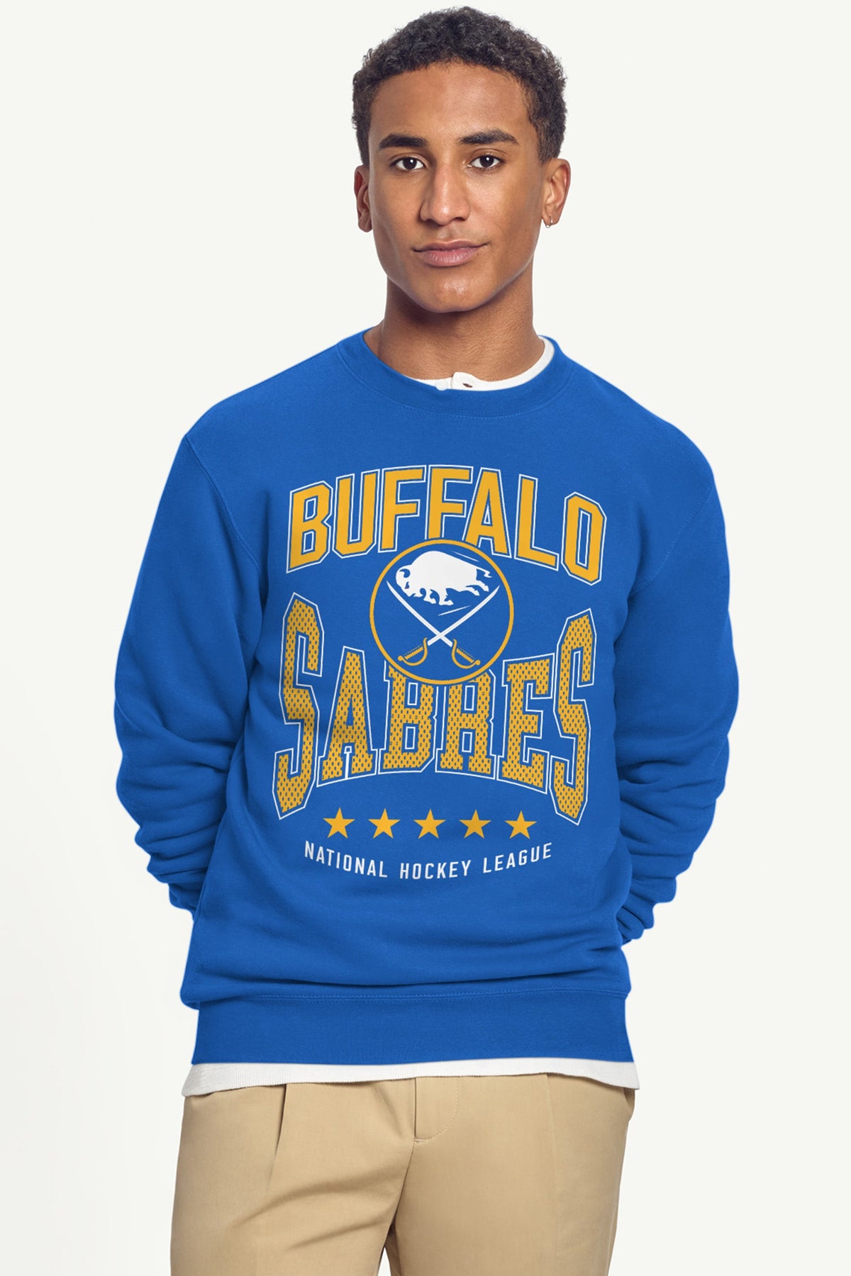 MENS BUFFALO SABRES CENTER SQUEEZE SWEATSHIRT - Royal