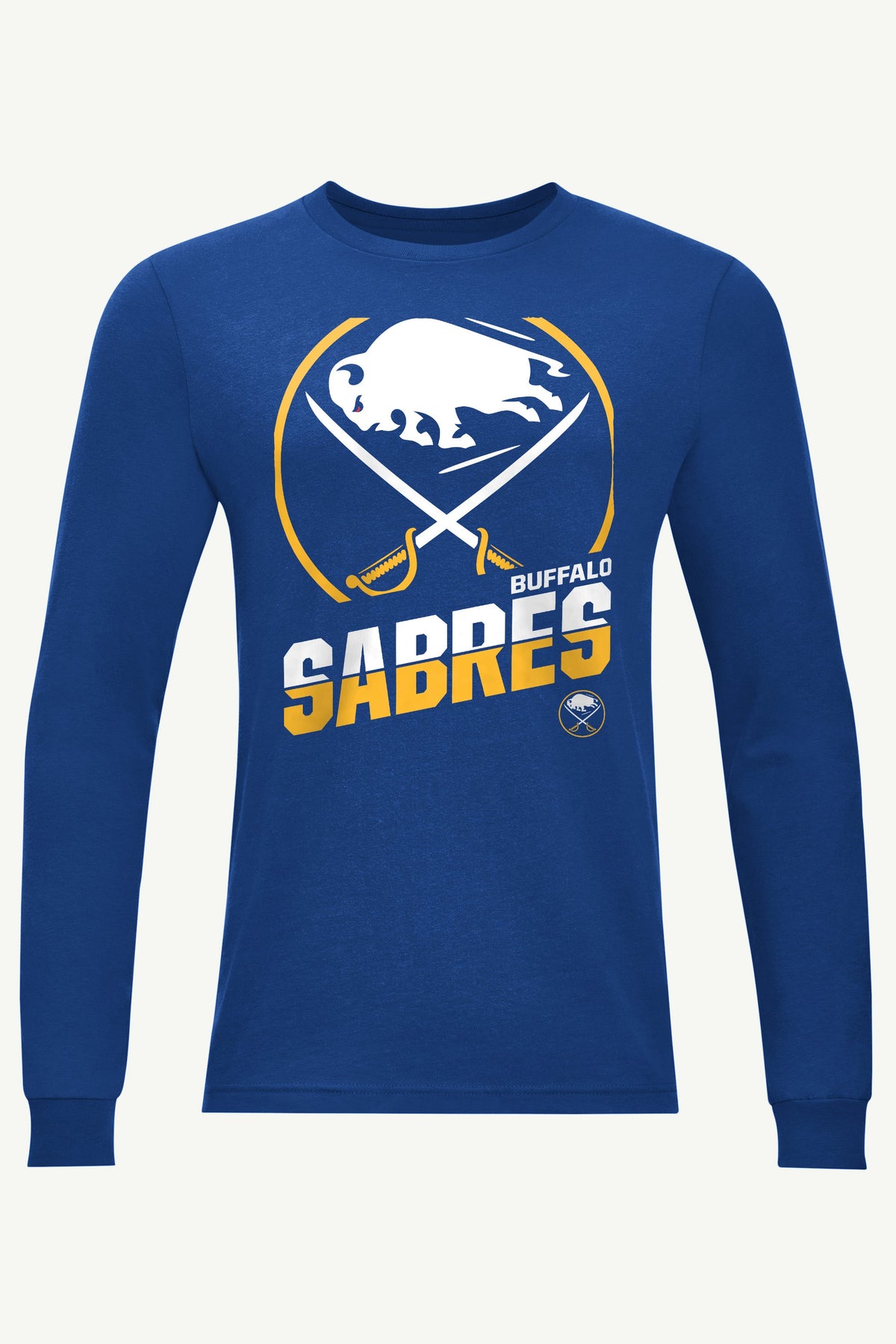 MENS BUFFALO SABRES LOGO ZOOM LONG SLEEVE T SHIRT - Royal