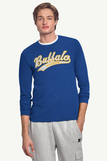 MENS BUFFALO SABRES TAILSWEEP LONG SLEEVE T SHIRT - Royal