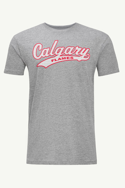 MENS CALGARY FLAMES TAILSWEEP T SHIRT - Heather Grey