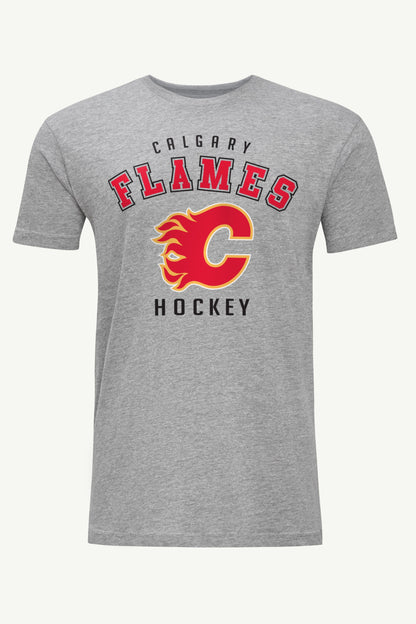 MENS CALGARY FLAMES GRAPHIC T SHIRT - Heather Grey