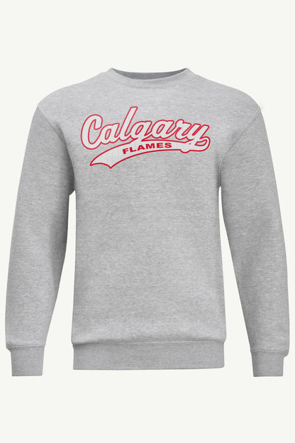 MENS CALGARY FLAMES TAILSWEEP SWEATSHIRT - Heather Grey