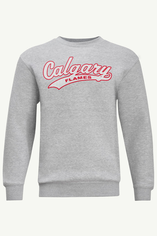 MENS CALGARY FLAMES TAILSWEEP SWEATSHIRT - Heather Grey