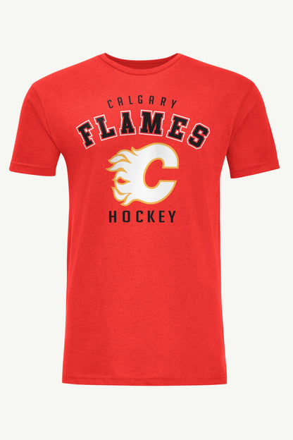 MENS CALGARY FLAMES GRAPHIC T SHIRT - Red