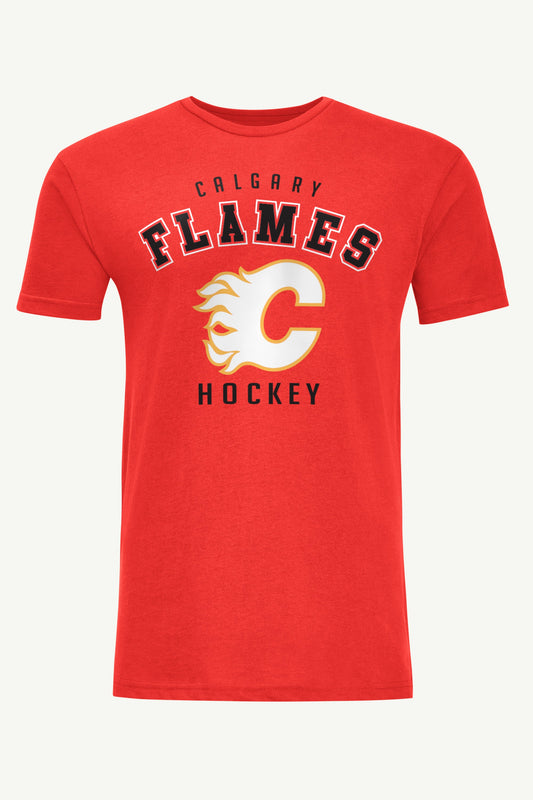 MENS CALGARY FLAMES GRAPHIC T SHIRT - Red