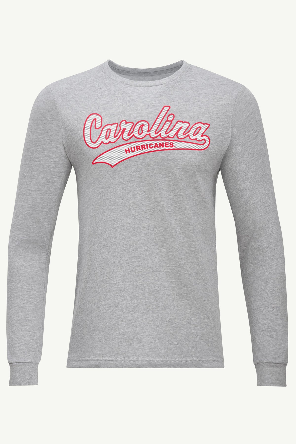 MENS CAROLINA HURRICANES TAILSWEEP LONG SLEEVE T SHIRT - Heather Grey