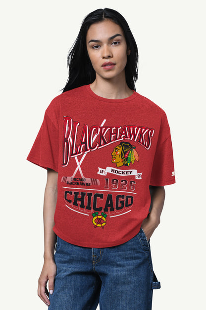 WOMENS CHICAGO BLACKHAWKS HALL OF FAME T SHIRT - Starter