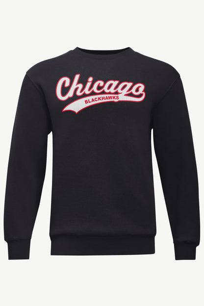 MENS CHICAGO BLACKHAWKS TAILSWEEP SWEATSHIRT - Black