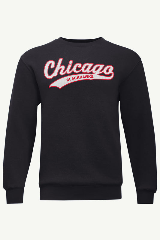 MENS CHICAGO BLACKHAWKS TAILSWEEP SWEATSHIRT - Black