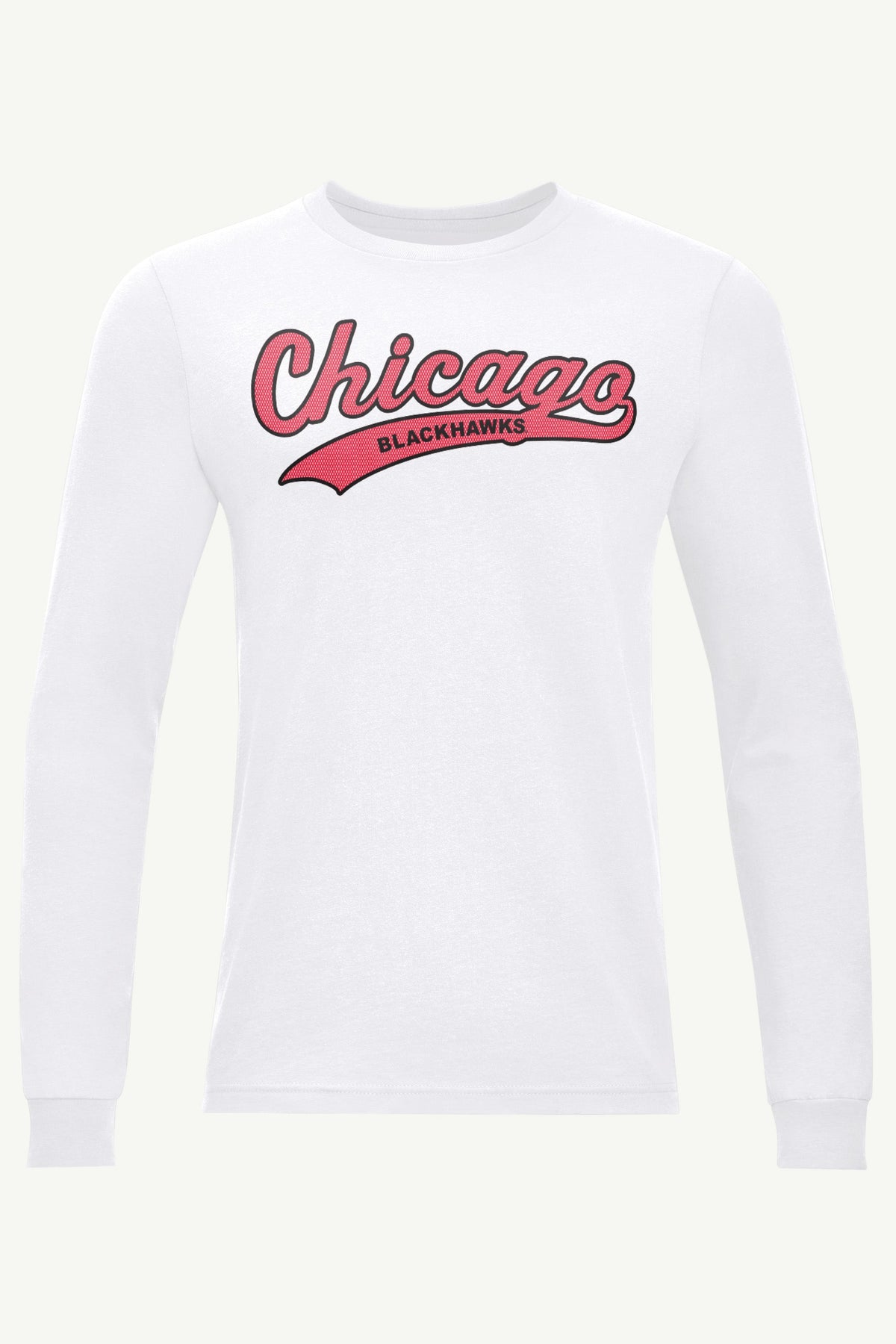 MENS CHICAGO BLACKHAWKS TAILSWEEP LONG SLEEVE T SHIRT - White