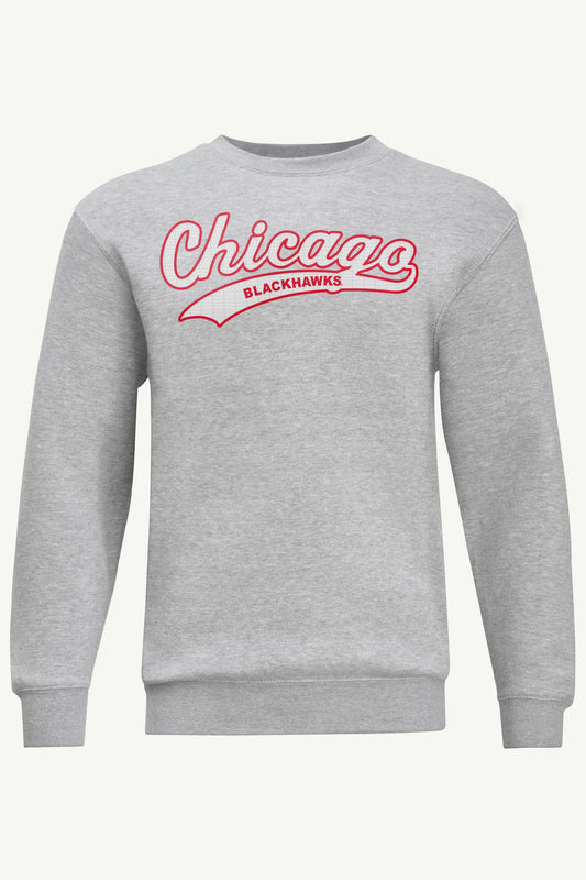 MENS CHICAGO BLACKHAWKS TAILSWEEP SWEATSHIRT - Heather Grey
